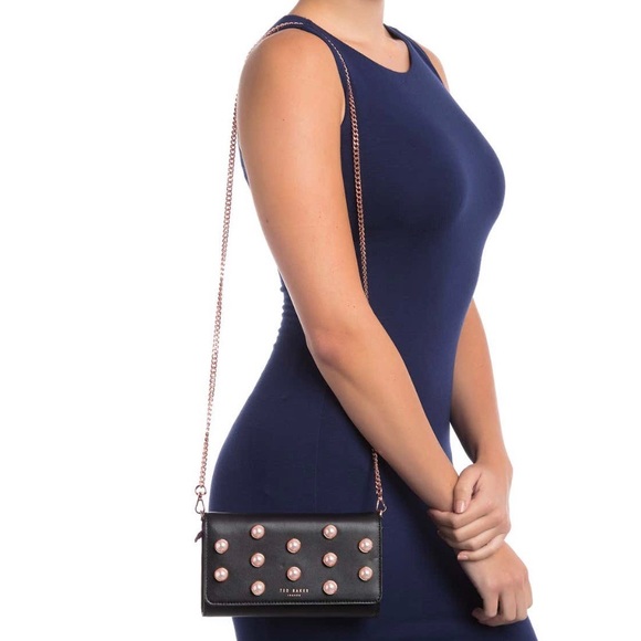 Ted Baker Steff faux pearl stud leather wallet - Picture 3 of 8